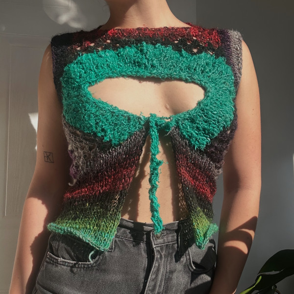 Keyhole top -turquoise