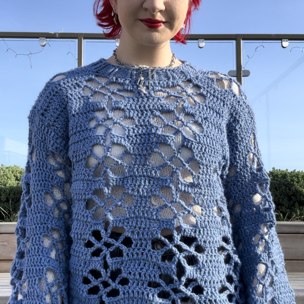 Powder blue Flora sweater