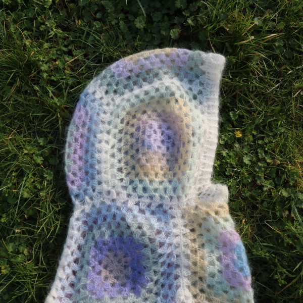 Balaclava - mohair granny square