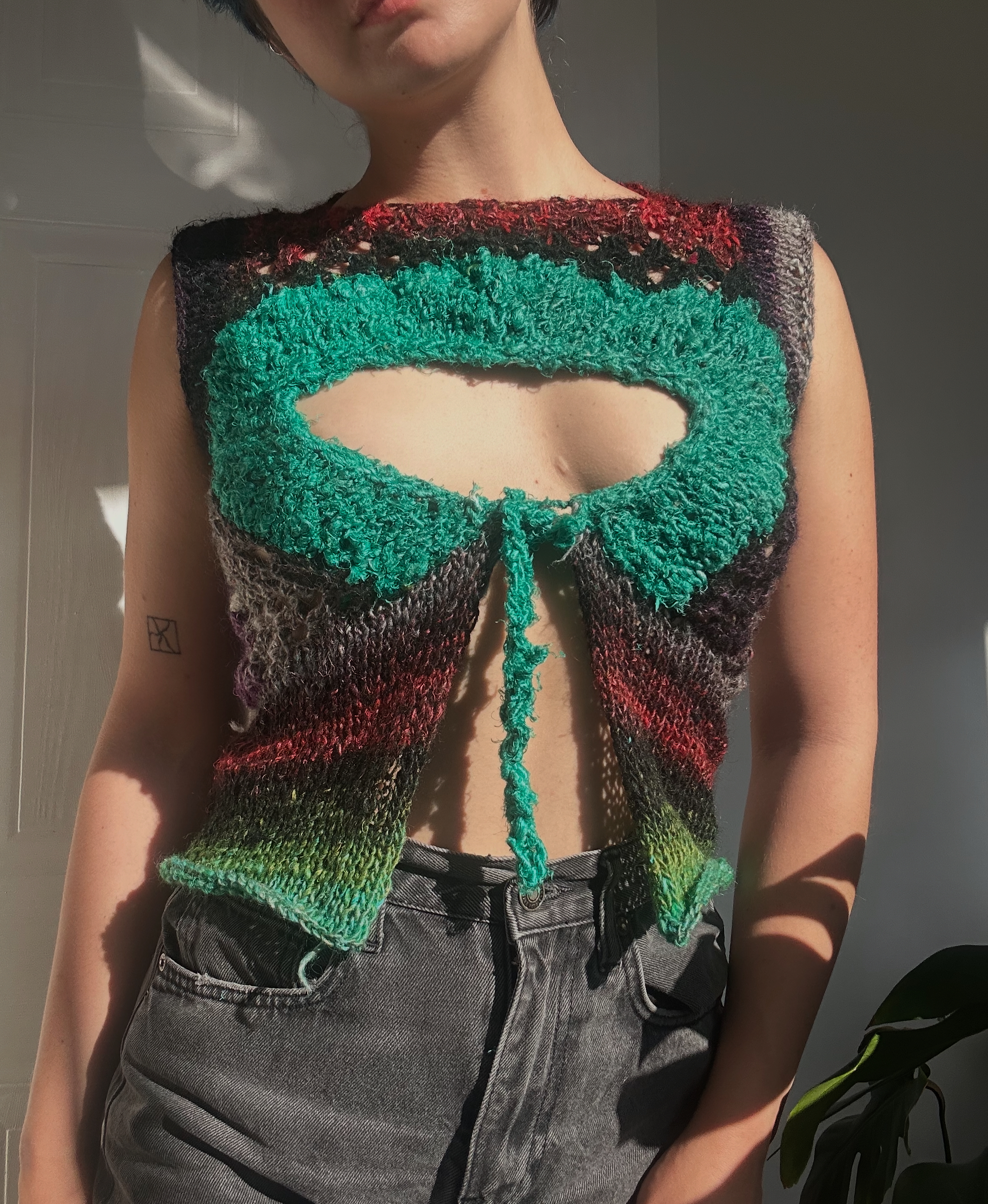 Keyhole top -turquoise